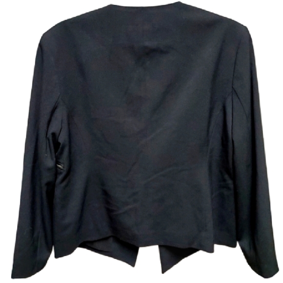 Michael Kors Women's Black Zip Open Blazer Size 14 - Picture 3 of 6